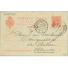 1910. Cadete.10 c. rojo. Málaga a Helder. Mat. Málaga, llegada (Laiz 47A) 3€