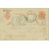 1918. Medallón.10 c. rojo sobre azulado. Oliver, Badajoz a Sorting, Italia. Mat. Oliver, marca de Censura (Laiz 49) 70€