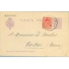 1922. Medallón.15 c. violeta + 10 c. rojo. (Ed.269) Málaga a Castres, Francia. Mat. Ambulante (Laiz 50Fe) 42€