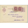 1924. Medallón.15 c. violeta + 5 c.+ 5 c. lila. Vaquer (Ed.313) Reus a Basel. Mat. Reus (Laiz 50Fg) 90€