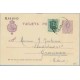 1924. Medallón. 15 c. violeta + 10 c. verde. Vaquer (Ed. 314) Valencia a Groningue, Holanda. Mat. Valencia (Laiz 50Fi) 24€