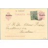 1931. Habilitación en negro. 15 c. lila + 5 c. verde y verde claro. Escudo serie 1ª (Barna Ed. 6). Sabadel a Barcelona. Mat. Sab