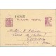1937. Matrona. 15 c. violeta. Murcia a Tomelloso. Mat. Rodillo (Laiz 69b) 24€