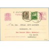 1935. Matrona. 15 c. lila + 5 c. castaño. B. Ibañez (Ed. 681) + 10 c. verde. M. Pineda. (Ed. 682). Gerona a Bad Buckow. Mat. Ger