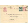 1935. Matrona.15 c. lila + 15 c. verde. C. Arenal (Ed. 683). Barcelona a Frankfurt. Mat. Barcelona (Laiz 69Fag) 90€