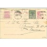1932. Matrona.15 c. lila + 5 c. verde. Escudo. serie 1ª (Barcelona Ed. 9) Barcelona a Manresa. Mat. Barcelona (Laiz 69FBa) 44€