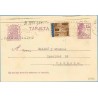 1936. Matrona.15 c. lila + 5 c. castaño. P. Gótica (Barcelona Ed.13) Barcelona a Tarrasa. Mat. Barcelona (Laiz 69FBh) 36€