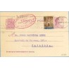 1936. Matrona. 15 c. lila + 5 c. castaño y azul. P. Gótica (Barna Ed. 13). Barcelona a Zaragoza. Mat. Barcelona (Laiz 69FBh) 36€