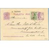 1932. Matrona. 15 c. lila + 10 c. verde, sobrecargado República Española (Ed. 595). Vitoria a Alemania. Mat. Vitoria (Laiz 69Fl)