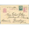 Matrona.15 c. lila + 15 c. verde. N. Salmerón (Ed. 665) P. de Mallorca a Hamburg. Mat. Palma de Mallorca (Laiz 69Fs) 50€