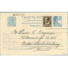 1935. Matrona. 25 c. azul + 5 c. castaño. B. Ibañez (Ed. 681) Numeración de control en la parte superior izquierda. Barcelona a 