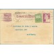 1937. Matrona. 15 c. lila. + 10 c. verde. M. Pineda (Ed. 682) Valencia a Barcelona. Mat. Valencia (Laiz 75Fc) 60€