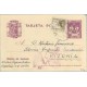1942. R. Católicos.15 c. violeta + 5 c. sepia. Cid (Ed. 816) Soria a Vitoria. Mat. Soria (Laiz 81Fg) 35€