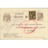 1940. Cervantes. 20 c. castaño + 5 c. castaño. V. de la Merced (Barna Ed. 23) Barcelona. Mat. Barcelona (Laiz 86FBb) 54€