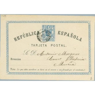 1874. 5 c. azul y negro (Laiz 3) 14€