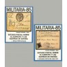 MILITARIA 85. Estudio Postal sobre el Ejercito y las Guerras de España. 2 Tomos. Tomo I. Epoca Prefilatelica. Tomo II. Segunda M