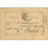1889. 10 c. violeta. Barcelona a Berlín. Mat. Barna y llegada (Laiz 10) 17€