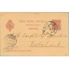 1898. Pelón.10 c. carmín. Madrid a Rostock. Mat. Mad. llegada (Laiz 31B) 10€