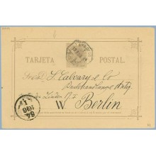 1882. 10 c. violeta. Barcelona a Berlín, Mat. Ambulante y llegada (Laiz 11) 5€