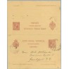 1898. Pelón.10 c. + 10 c. carmín s. anteado. Franfurt, Fechador de llegada (Laiz 33) 118€