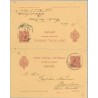 1903. Pelón.10 c. + 10 c. carmín s. salmón. Barna. Mat.Barna (Laiz 33B) 140€