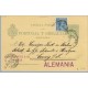 1895. Pelón. 5 c. verde + 5 c. azul. Pelón (Ed. 215). Málaga a Coswig. Mat. Málaga y fechador de llegada (Laiz 34Fa) 50€