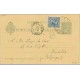 1894. Pelón. 5 c. verde + 5 c. azul. Pelón (Ed. 215). Sevilla a Bruselas. Mat. Sevilla y fechador de llegada (Laiz 34Fa) 50€