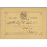 1889.10 c. violeta."S" de Sr. rota en la parte superior. Cadiz a Odesa, Rusia. Mat. Cadiz y de Estafeta de Cambio Madrid y Odesa