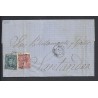 1878. Alfonso XII. 10 c. azul y 15 c. carmín Impuesto de Guerra. Ed. 175-188 150 €