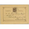 1888. Pelón.10 c. castaño. Alicante a Barcelona. Mat. Alicante (Laiz 19) 9€