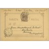 1890. Pelón.10 c. castaño. Cadiz a Breslau. Mat. Cadiz y llegada (Laiz 19) 12€