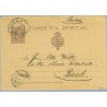 1890. Pelón. 10 c. castaño. "direccion" sin acento. Málaga a Basel. Mat. Málaga y fechador de llegada (Laiz 27cc) 20€