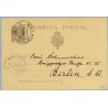 1891. Pelón. 10 c. castaño. "direccion" sin acento. Madrid a Berlín. Mat. Madrid y llegada (Laiz 27cc) 20€