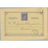1876. 5 c. azul. Sin punto después de Sr. Madrid a Manresa, Barcelona. Doble fechador Madrid (Laiz 8cj) 35€