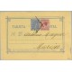 1877. 5 c. azul +15 c. carmín. Impuesto de Guerra. (Ed.188) Barcelona a Murcia Mat. Rombo (Laiz 8Ff) 35€