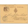 1899. Pelón.10 c. castaño.Tarragona a Dresde. Mat.Tar. llegada (Laiz 36A) 24€