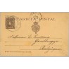1901. Cadete.10 c. castaño s. salmón. C. Rodrigo a Belgica. Mat. C. Rodrigo y llegada, marca 73 (Laiz 37) 24€