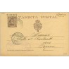 1903. Cadete. 10 c. castaño s. anteado. Siete cifras. Villafranca a Berne. Mat. Ambulante y llegada (Laiz 37An) 24€