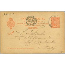 1909. Cadete.10 c. rojo. Bruselles, llegada y marca 510 (Laiz 42A) 15€