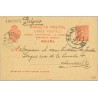 1904. Cadete.10 c. rojo s. salmón. Málaga a Anvers. Mat. Málaga y llegada, marca 117 (Laiz 42A) 15€