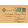 1905. Cadete. 5 c. verde + 5 c. verde Cadete (Ed. 242). Burgos a Gand, Belgica. Mat. Burgos y de llegada (Laiz 43Fa) 70€