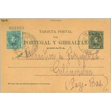 1906. 5.c. verde azul + 5 c. verde (Ed. 242) Málaga a Holanda (Laiz 43Fa) 70€