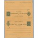 1903. Cadete. 5 c. + 5 c. verde. "Direccion" sin acento y primera "i" rota, en la nota, en la tarjeta de Vuelta. (Laiz 44cb) 90€