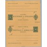 1903. Cadete. 5 c. + 5 c. verde. "Direccion" sin acento y primera "i" rota, en la nota, en la tarjeta de Vuelta. (Laiz 44cb) 90€
