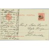 1904. 10 c. rojo. Lérida. Mat. R. de puntos central macizo (Laiz 45A) 80€