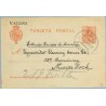 1914. Medallón.10 c. rojo s.azulado. Burgos a N.Y. Mat. Burgos (Laiz 53) 36€
