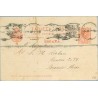 1921. Medallón. 10 c. rojo. Madrid a B. Aires. Mat. Rodillo (Laiz 53E) 36€