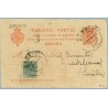 1910. Medallón.10 c. rojo + 5 c. verde (Ed. 268). Madrid a Sevilla. Mat. Madrid (Laiz 53Fa) 40€