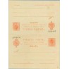 1910. Medallón. 10 c. + 10 c. rojo sobre azulado (Laiz 54) 89€