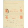 Medallón. 10 c. + 10 c. rojo sobre azulado. Dirigida a Munich (Laiz 54) 130€